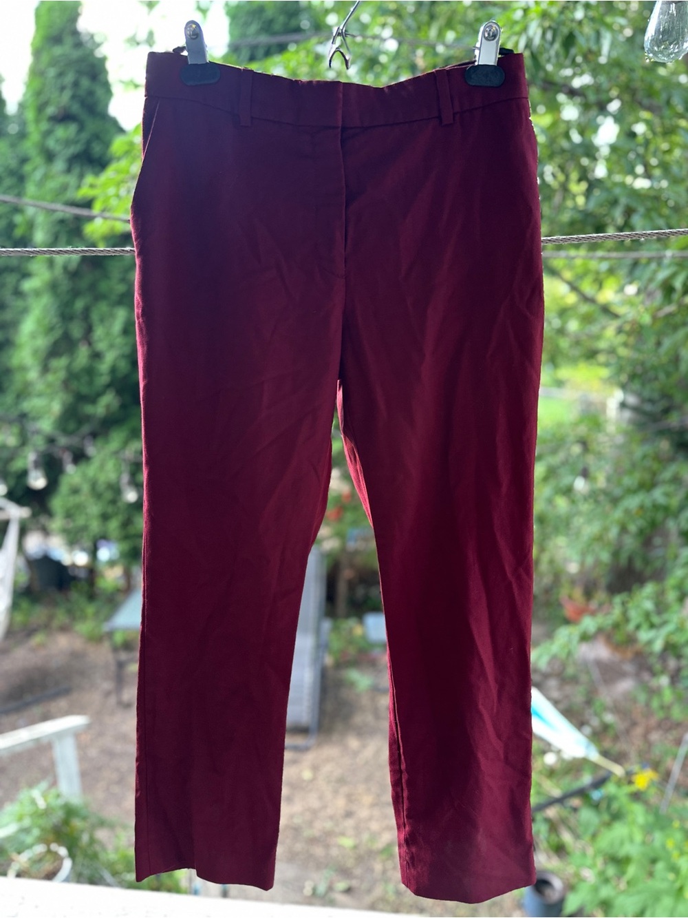 Stella McCartney Burgundy Straight-Leg Chinos